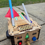 A homemade launchpad for compressed air-powered rockets
