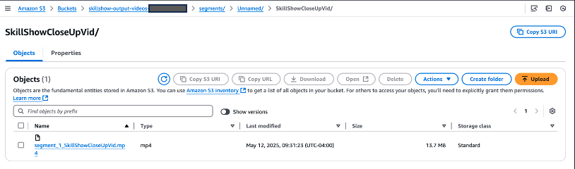Hyperedge- , PCB Design, Hardware Design, Electronics Design, Amazon S3 interface showing segments/Unnamed folder containing unnamed MP4 file with creation date and storage details