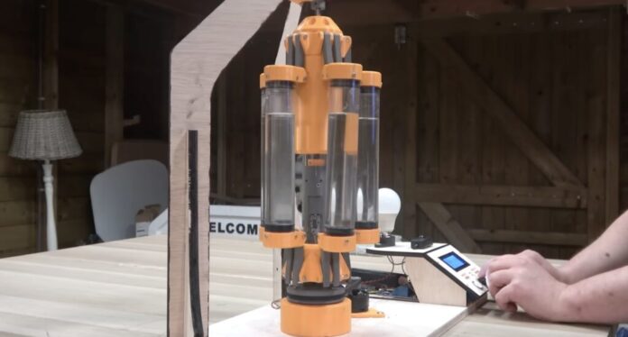 This spinning water contraption is actually a functional battery