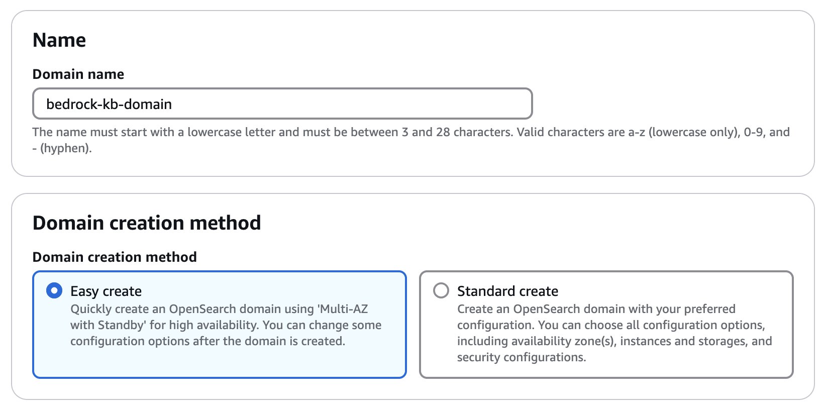 Amazon OpenSearch Domain Creation
