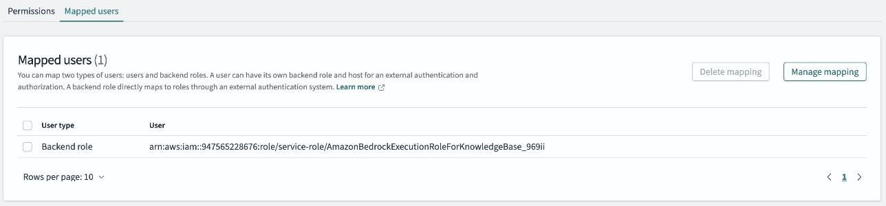 Amazon OpenSearch Dashboard Role Mapping
