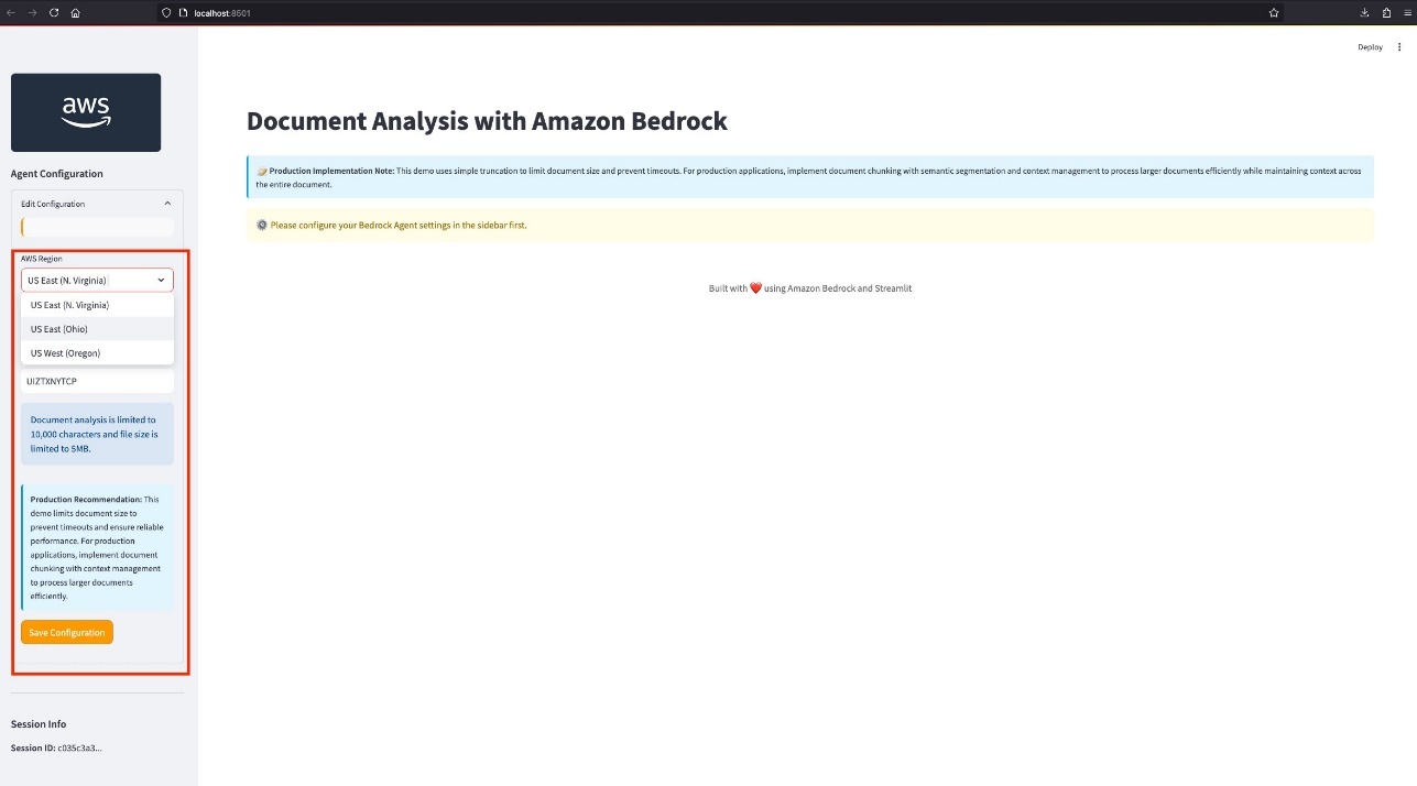 Hyperedge- , PCB Design, Hardware Design, Electronics Design, Streamlit-powered configuration interface for Amazon Bedrock Agent setup with region selection and implementation guidance