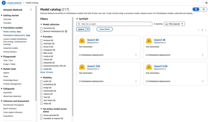 Qwen3 family of reasoning models now available in Amazon Bedrock Marketplace and Amazon SageMaker JumpStart