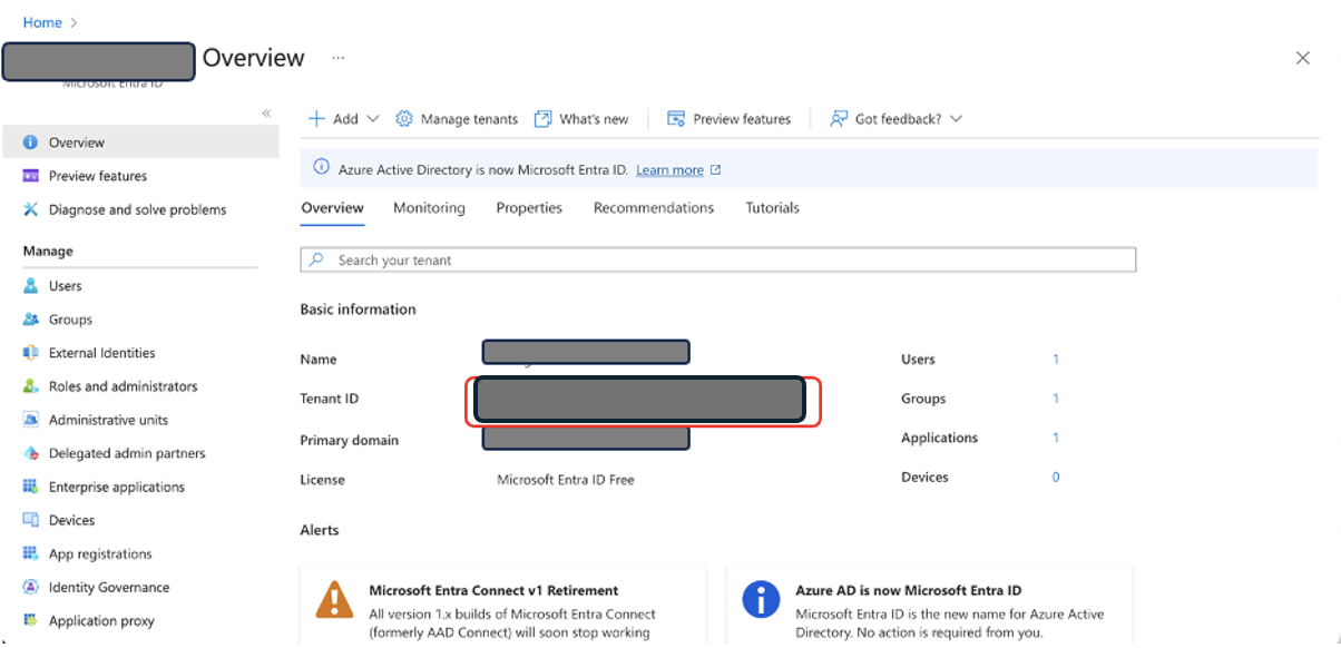 Hyperedge- , PCB Design, Hardware Design, Electronics Design, Azure Active Directory tenant overview page showing basic information and tenant ID
