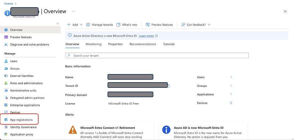 Hyperedge- , PCB Design, Hardware Design, Electronics Design, Microsoft Entra ID portal with App registrations menu item highlighted in navigation pane