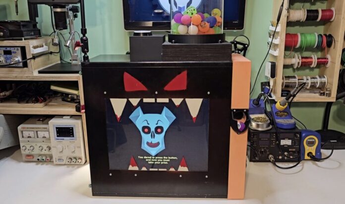 An old PC case becomes a Halloween vending machine
