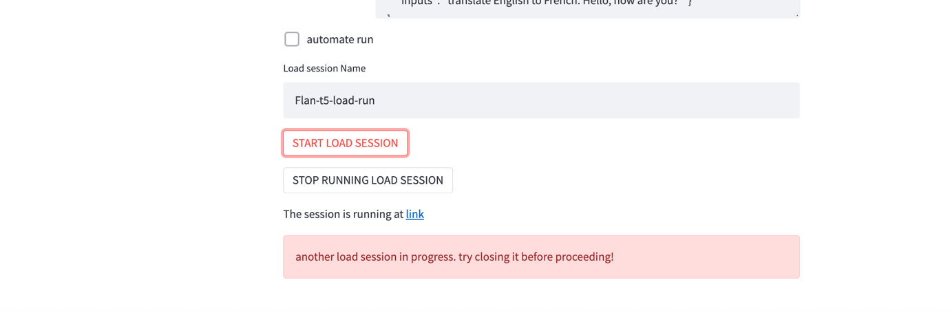 Hyperedge- , PCB Design, Hardware Design, Electronics Design, Load test interface with "Session already running" warning and active session link