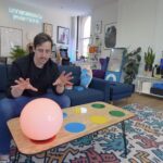 This Twister-inspired coffee table controls things resting on it