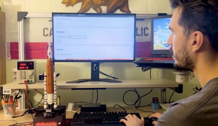 This LEGO alarm clock is as loud as a rocket launch