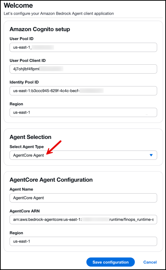 FinOps FrontEnd Configuration