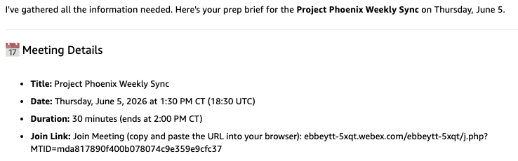 Hyperedge- , PCB Design, Hardware Design, Electronics Design, Assistant prep brief showing the upcoming meeting details and a summary of the previous meeting