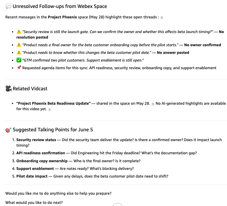 Hyperedge- , PCB Design, Hardware Design, Electronics Design, Assistant prep brief showing related Vidcasts and suggested talking points for the next meeting