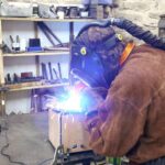This custom motorized turntable makes welding easier